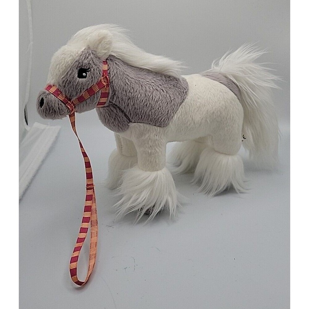 American Girl Wellie Wishers Shetland Pony Horse Doll FNM12 Plush Toy White Gray